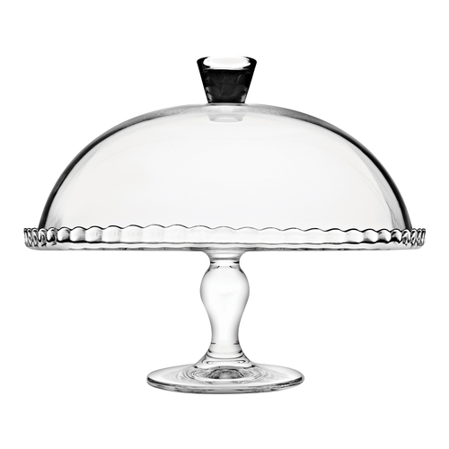 Pasabahce Patisserie Glass 32cm Cake Stand w/ Dome Lid - Clear