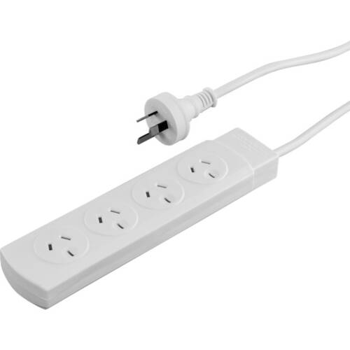 4 WAY POWER BOARD WHITEWITH OVERLOAD PROTECTION