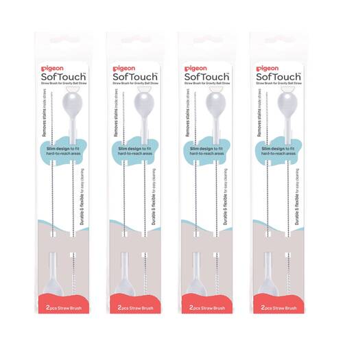 4PK Pigeon Softouch 2 Step Cleaning Straw Brush Durable Tool