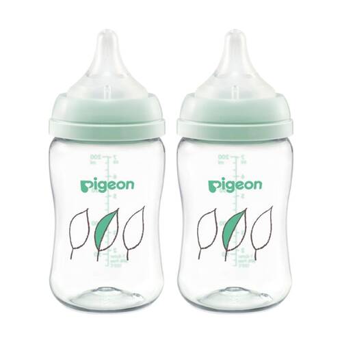 2PK Pigeon SofTouch III Bottle T-Ester 200ml Leaf Anti-Colic 0m+