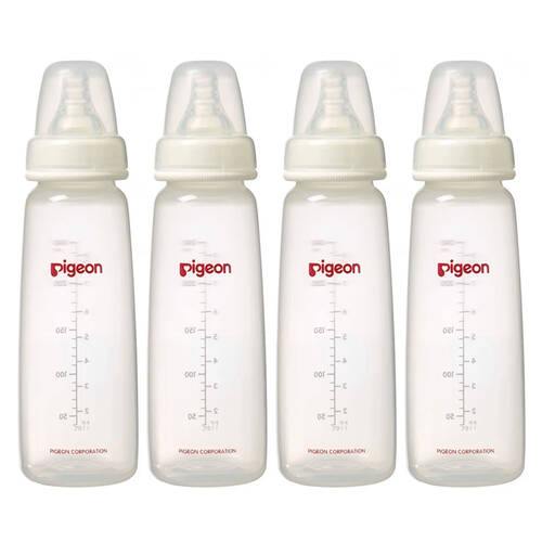 2PK Pigeon 240ml Flexible Slim Neck PP Bottles - Twin Pack