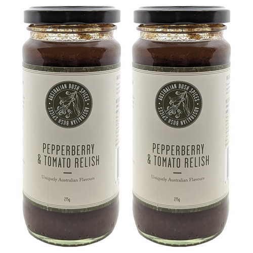 2PK Australian Bush Spices Pepperberry & Tomato Relish 275g