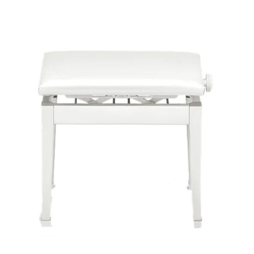 Casio Piano Bench Deluxe Padded w/ Metal Frame & Adjustable Height - White