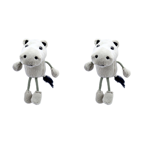 2PK The Puppet CompanyHippo Finger Puppets 13cm Hand Toy White 12m+