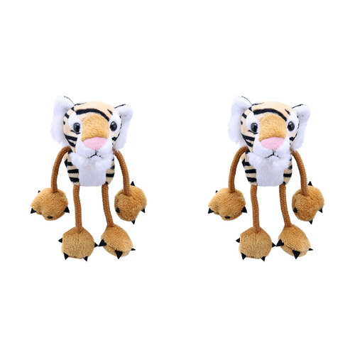 2PK The Puppet Company Tiger Finger Puppets 13cm Toy 12m+