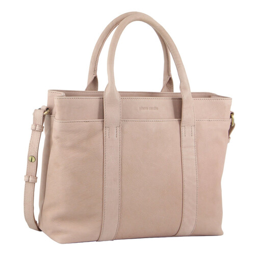 Pierre Cardin Italian Leather Women's Shopper Bag Dusty Pink