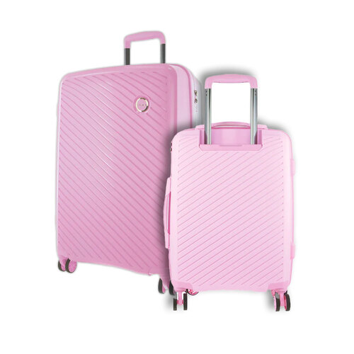 Pierre Cardin 65cm & 75cm Hard-Shell Suitcase Set in Pink