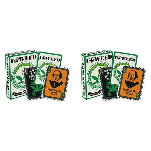 108pc Aquarius I Heart Weed Playing Cards Party Game 18y+