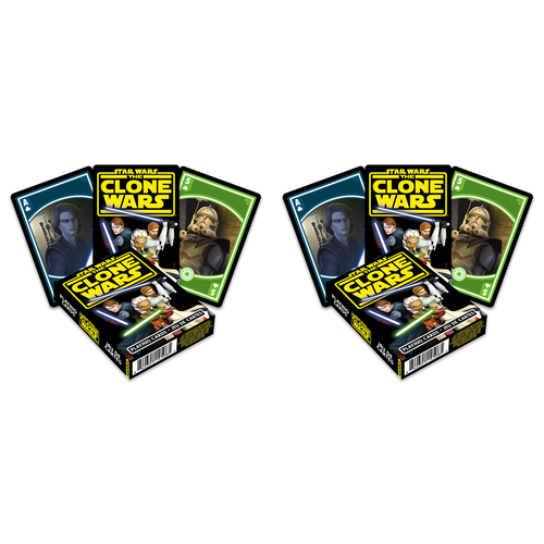 108pc Aquarius Star Wars Clone Wars Playing Cards 14y+