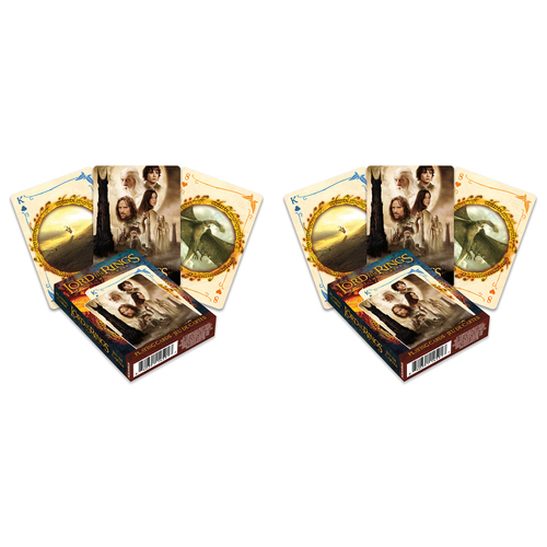 108pc Aquarius Lord of the Rings Two Towers Playing Cards Poker Deck 14y+