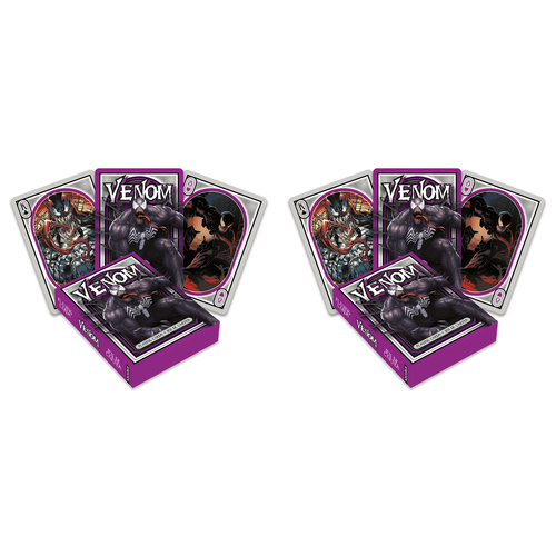 108pc Aquarius Marvel Venom Playing Cards Deck Set 14y+