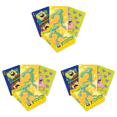 3PK Aquarius Spongebob Bold & Brash Playing Cards Gaming Deck