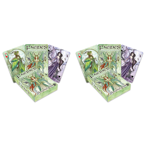 2PK Aquarius Amy Brown Faeries Playing Cards Game Deck Set 14y+