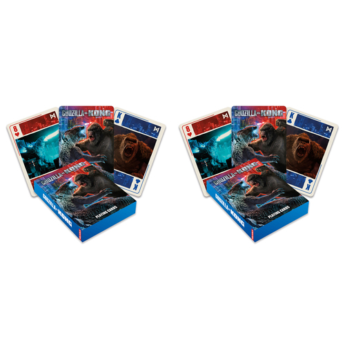2PK Aquarius Godzilla vs Kong Playing Cards Gaming Standard Deck