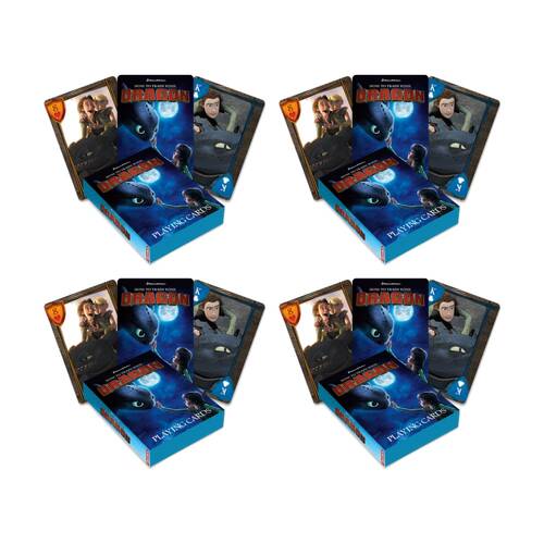 4PK  Aquarius How To Train Your Dragon Playing Cards Deck Game Fun Gift