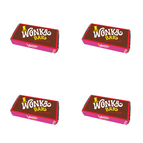 4PK Aquarius Willy Wonka Bar Premium Playing Cards 6x9cm - Assorted