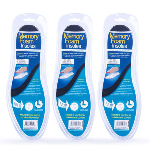 3PK Memory Foam Insoles Pair