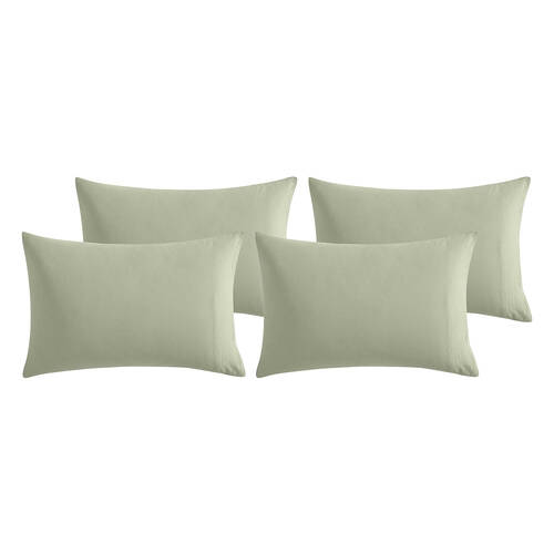 8pc Ardor Boudoir Waterproof Microfibre Pillowcases Green 48x74cm