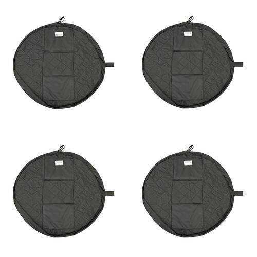 4PK Frankie & Me Women's Drawstring Makeup Cosmetics Toiletry Bag 51cm Black