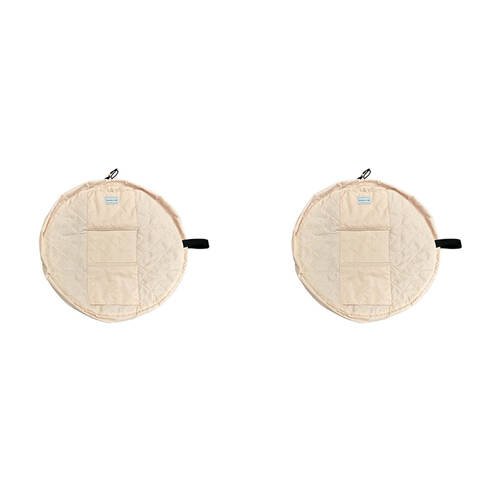 2PK Frankie & Me Women's Drawstring Makeup Cosmetics Toiletry Bag 51cm Dusty Pink