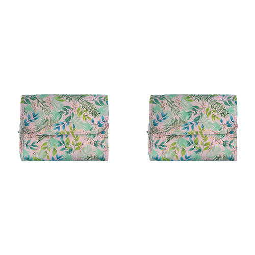 2PK Frankie & Me Women's Zip Cosmetics Hanging Toiletry Bag Large 27x18cm Floral