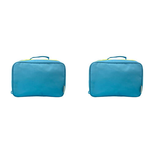 2PK Frankie & Me Women's Zip Makeup Cosmetics Hanging Travel Toiletry Bag 27cm Blue