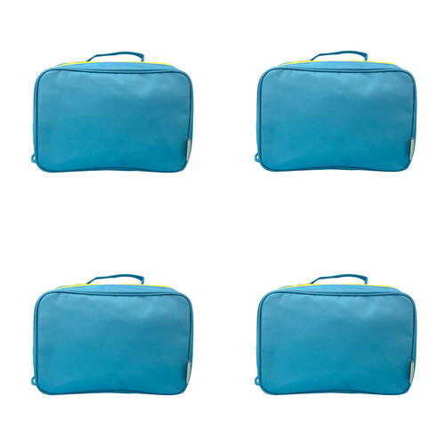 4PK Frankie & Me Women's Zip Makeup Cosmetics Hanging Travel Toiletry Bag 27cm Blue