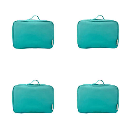 4PK Frankie & Me Women's Zip Makeup Cosmetics Hanging Travel Toiletry Bag 27cm Green