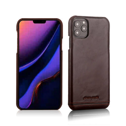 Pierre Cardin Leather Case for iPhone 11 Pro - Dark Brown