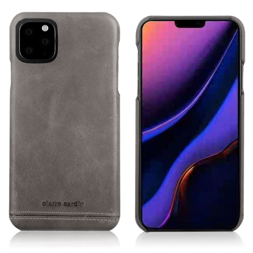 Pierre Cardin Leather Case for iPhone 11 Pro - Grey
