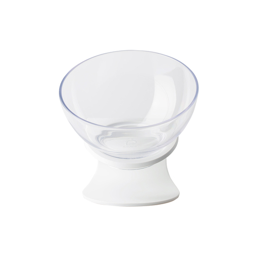 Pidan Raised Titled Pet/Cat Feeding Clear Bowl - White