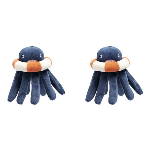 2x Pidan Little Monster Plush Pet Cat Interactive Toy - Navy