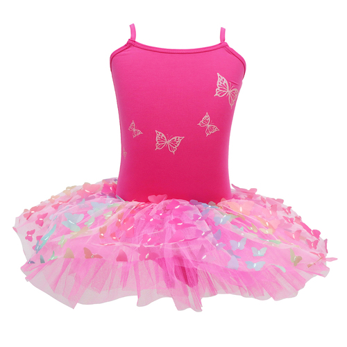 Pink Poppy Rainbow Butterfly Tutu Hot Pink Size 5-6y