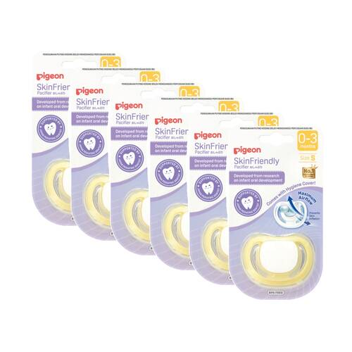 6PK Pigeon Skin Friendly Baby Pacifier Small Silicone Dummy/Soother 0-3m