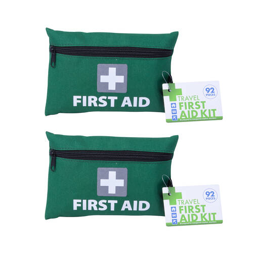 2x 92pc Travel First Aid Kit
