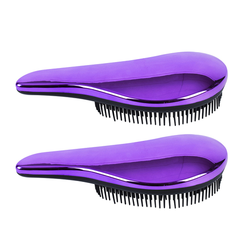 2PK Living Today TPEE Bristles Detangling Brush - Metallic Pink