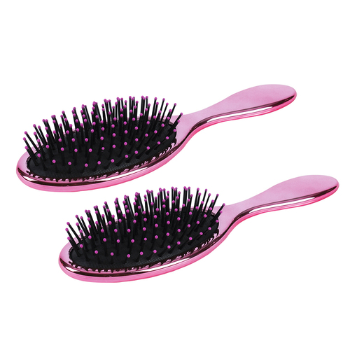 2PK Living Today TPR bristles Oval Paddle Brush - Pink