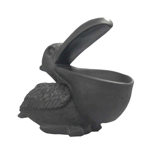 White Moose Resin Pelican Bowl Home/Kitchen Decor - Black