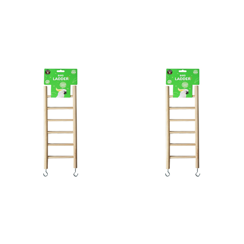 2PK Dudley's World Of Pets Large Wooden Ladder Bird Cage Toy