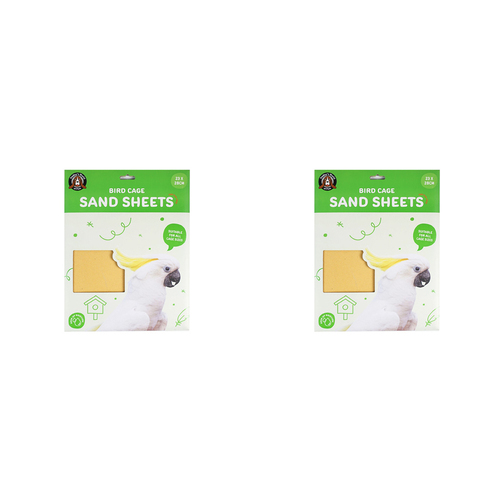 2x 8pc Dudley's World Of Pets Bird Cage Sand Sheets Toy