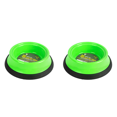 2PK Dudley's World Of Pets Mediumium Non-Slip Pet Bowl Assorted