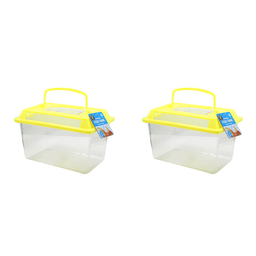 2PK Dudley's World Of Pets Portable Fish Tank Mediumium Assorted