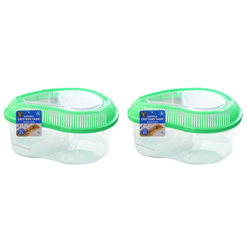 2PK Dudley's World Of Pets Reptile/Critter Tank Large Assorted