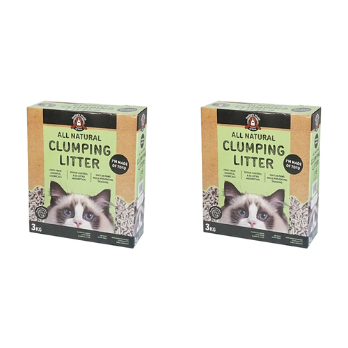 2PK Dudley's World Of Pets 3kg Natural Clumping Litter