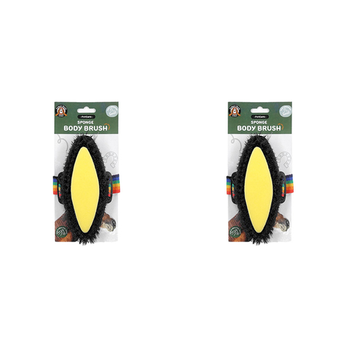 2PK Dudley's World Of Pets Horse Body Brush With Sponge Assorted