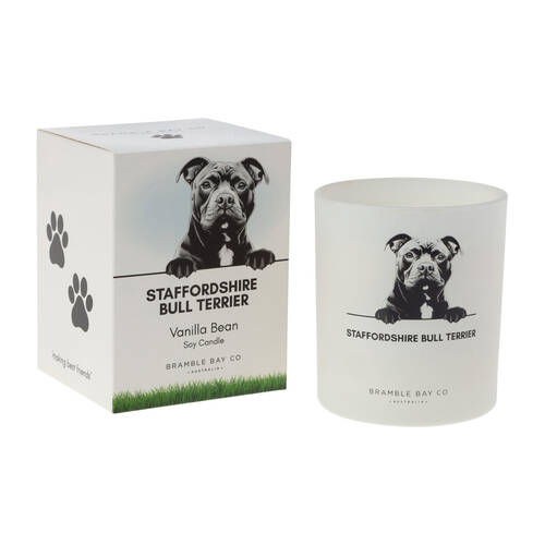 Bramble Bay Staffordshire Bull Terrier Soy Candle Home Fragrance 300g