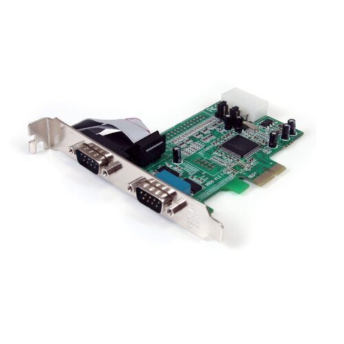 Star Tech 2 Port PCI Express RS232 Serial Adapter Card with 16550 UART