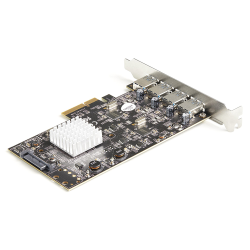 Star Tech 4-Port USB-A 3.1 PCIe Card Expansion Slot For Desktop/PC