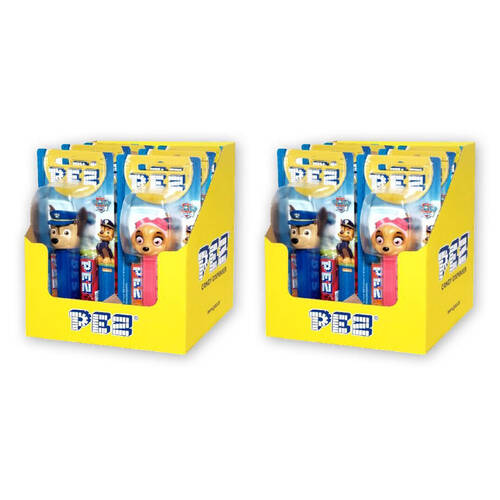 12x Pez Paw Patrol Assorted Dispenser Flavoured Lollies 17g Confectionery