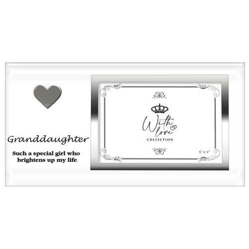 Granddaughter Heart 29x15 cm 6x4 Inch Novelty Frame
